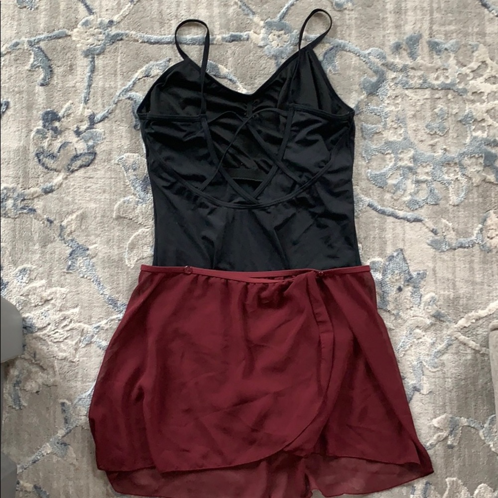 Leotard & Capezio brand sheer ballet skirt